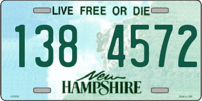 NH license plate 1384572