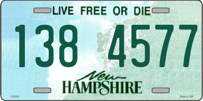 NH license plate 1384577