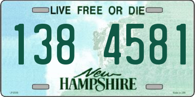 NH license plate 1384581