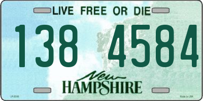 NH license plate 1384584