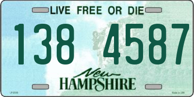 NH license plate 1384587
