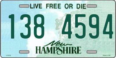 NH license plate 1384594