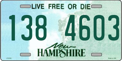 NH license plate 1384603