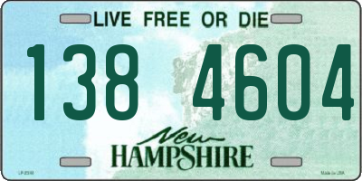 NH license plate 1384604