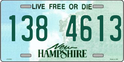 NH license plate 1384613