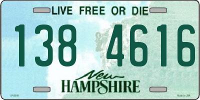NH license plate 1384616