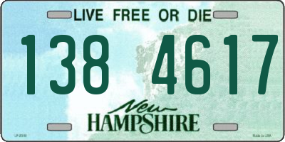 NH license plate 1384617