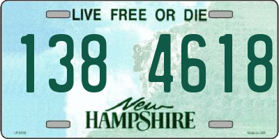 NH license plate 1384618