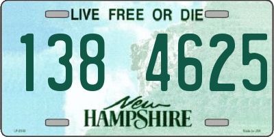 NH license plate 1384625