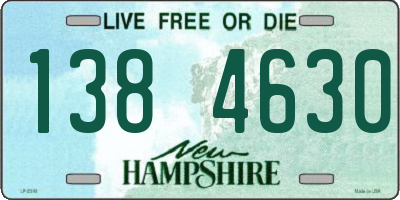 NH license plate 1384630