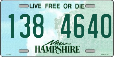 NH license plate 1384640