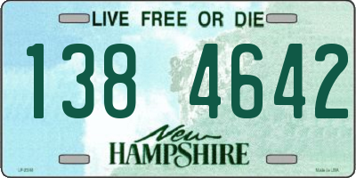 NH license plate 1384642