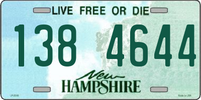 NH license plate 1384644