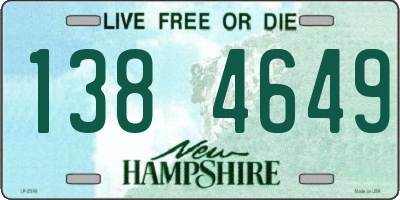 NH license plate 1384649