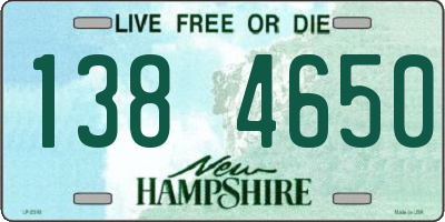 NH license plate 1384650
