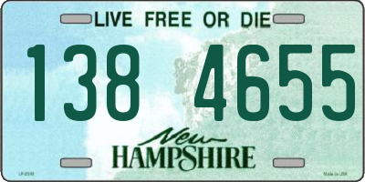 NH license plate 1384655