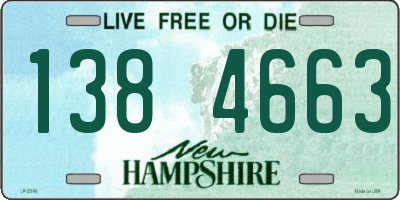 NH license plate 1384663