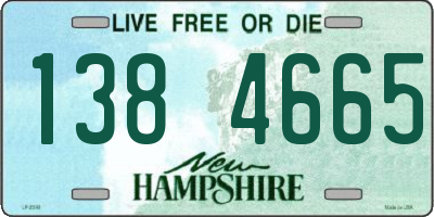 NH license plate 1384665