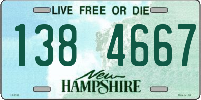 NH license plate 1384667
