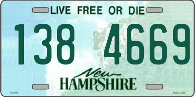 NH license plate 1384669