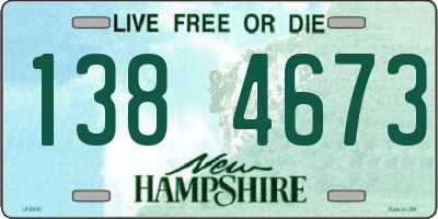 NH license plate 1384673