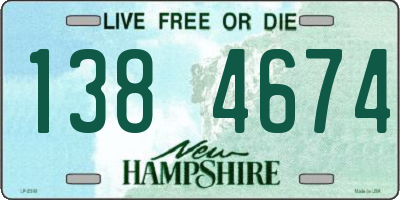 NH license plate 1384674
