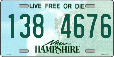 NH license plate 1384676