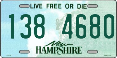 NH license plate 1384680