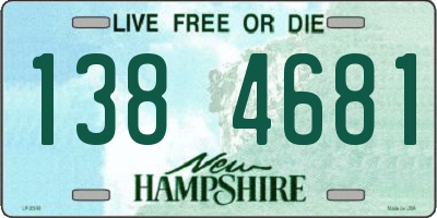NH license plate 1384681