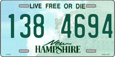 NH license plate 1384694