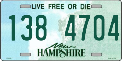 NH license plate 1384704