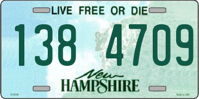 NH license plate 1384709