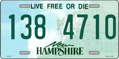 NH license plate 1384710