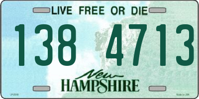 NH license plate 1384713