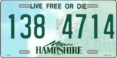 NH license plate 1384714