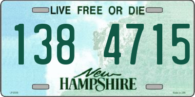 NH license plate 1384715