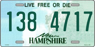 NH license plate 1384717