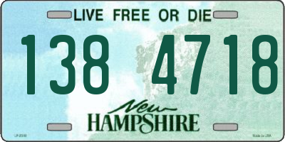 NH license plate 1384718