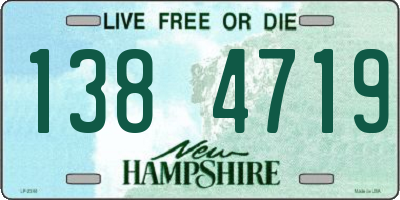 NH license plate 1384719