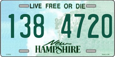NH license plate 1384720