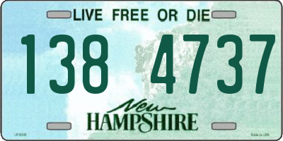 NH license plate 1384737