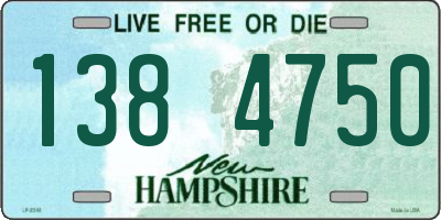 NH license plate 1384750