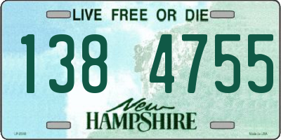 NH license plate 1384755