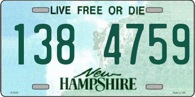 NH license plate 1384759