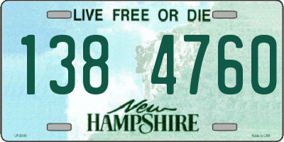 NH license plate 1384760