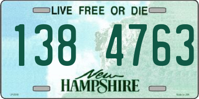 NH license plate 1384763