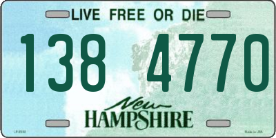 NH license plate 1384770