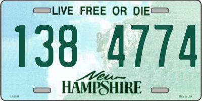 NH license plate 1384774