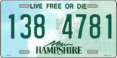 NH license plate 1384781