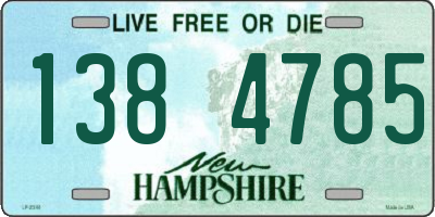 NH license plate 1384785